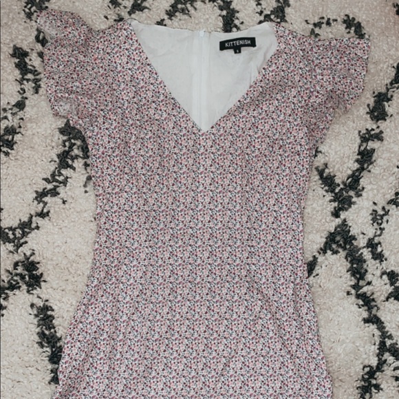 Kittenish Floral Pink Dress - Picture 2 of 3
